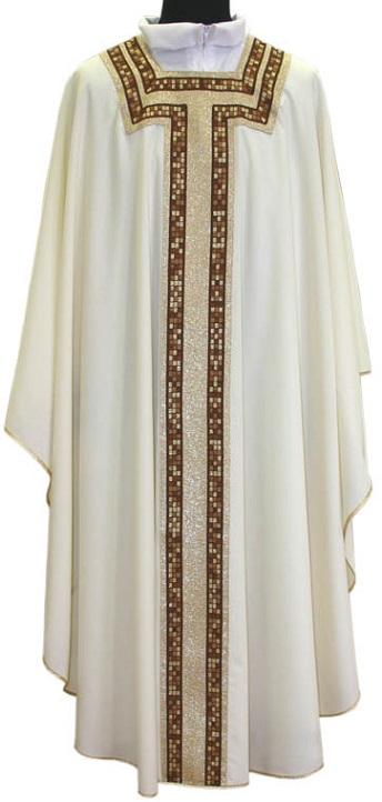 Chasuble with Mosaic and Gold Band