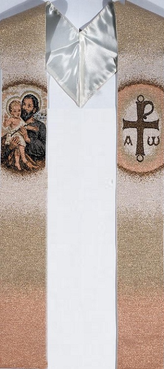 St. Joseph w Alpha Omega Cross