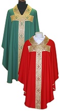 Chasuble Gold Band and Crosses